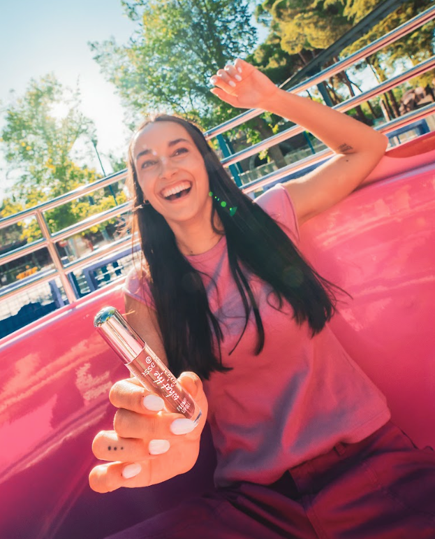 Gloss en la atracción rosa